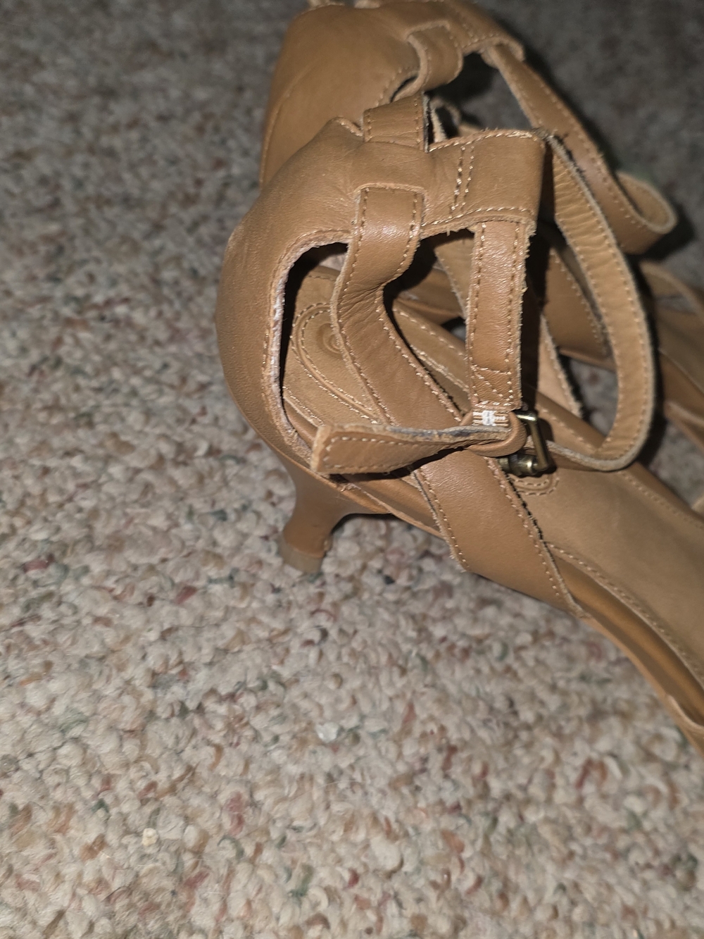 Corso Como Tan Leather Strappy Sandals - Picture 4 of 5